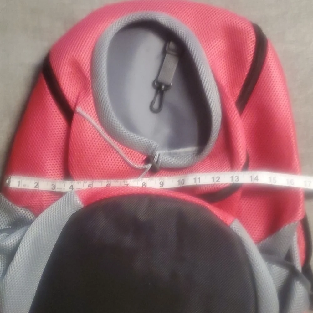 Pink and Gray Pet Carrier Backpack
